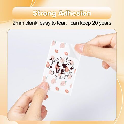 أوراق Odaro الحرارية ، T02 Mini Printer Paper ، ورق طابعة حرارية أسود على ورق أبيض لزج 50 مم × 3.5 م ، 3 لفات أبيض in Kuwait