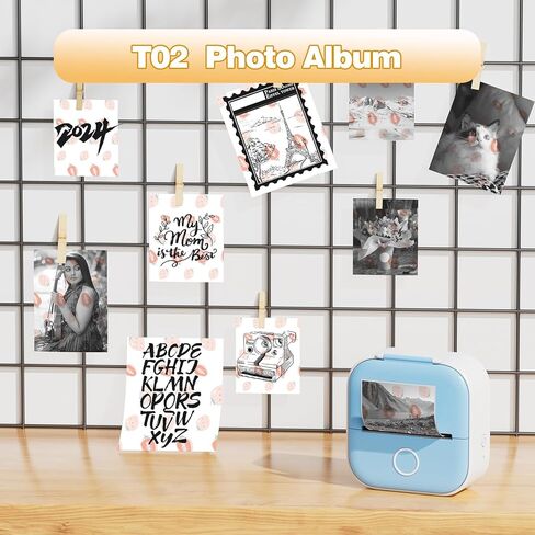 أوراق Odaro الحرارية ، T02 Mini Printer Paper ، ورق طابعة حرارية أسود على ورق أبيض لزج 50 مم × 3.5 م ، 3 لفات أبيض in Kuwait