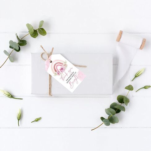 Andaz Press Kids Party Favor Classic Thank You for Celebrating with Us Gift Tags with String 40-Pack Daisy Tags for Baby Shower 1st Birthday Retro Daisy Groovy Birthday Gift Bags Favor Bags, 3.75" in Saudi Arabia
