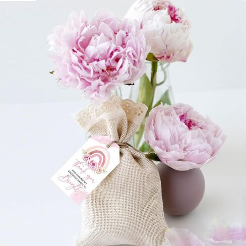 Andaz Press Kids Party Favor Classic Thank You for Celebrating with Us Gift Tags with String 40-Pack Daisy Tags for Baby Shower 1st Birthday Retro Daisy Groovy Birthday Gift Bags Favor Bags, 3.75" in Saudi Arabia