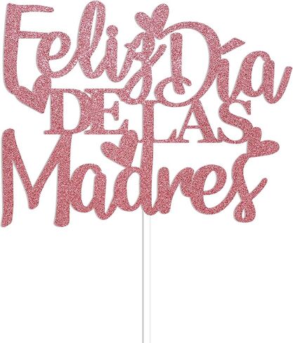 Feliz Día de Las Madres Cake Topper - إسبانية Happy Monther's Cake Decor in Kuwait