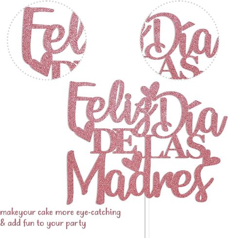 Feliz Día de Las Madres Cake Topper - إسبانية Happy Monther's Cake Decor in Kuwait
