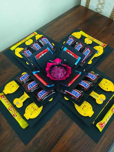 TTLYYXQMY Explosion, DIY Explosion Gift Box with Five-Story, Main Part Assembled Surprise SnackFive-Story Box for Birthday Gift, Anniversary, Valentine's Day, Wedding in Saudi Arabia