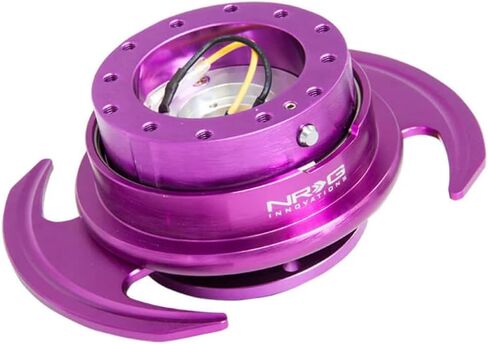 NRG Innovations NRG-SRK-650RD GEN 3.0 Race Steering Wheel Quick Release Hub Adapter 6-Hole Desgin & 6x70 and 6x74mm Bolt Patterns Red Metal Body/Red Ring With Handles in Saudi Arabia
