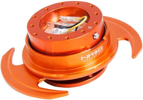 NRG Innovations NRG-SRK-650RD GEN 3.0 Race Steering Wheel Quick Release Hub Adapter 6-Hole Desgin & 6x70 and 6x74mm Bolt Patterns Red Metal Body/Red Ring With Handles in Saudi Arabia