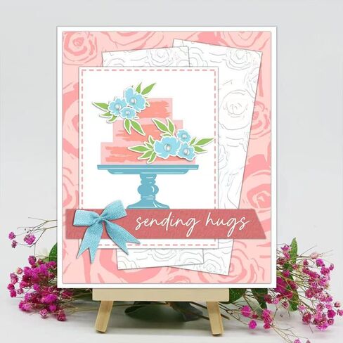 2025BirthdayDay Stamps and Die Cuts for Card Making,Clear Stamps Metal Cutting Dies for Various Festivals Greeting Card Albums Decor Embossing Paper,Cutting Dies and Stamp Set (Cake Celebrations Set) in Kuwait