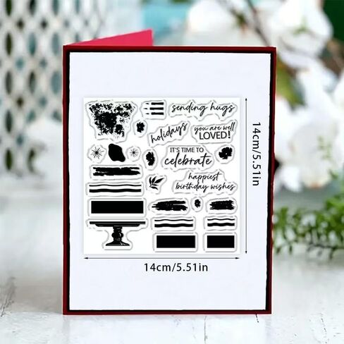 2025BirthdayDay Stamps and Die Cuts for Card Making,Clear Stamps Metal Cutting Dies for Various Festivals Greeting Card Albums Decor Embossing Paper,Cutting Dies and Stamp Set (Cake Celebrations Set) in Kuwait