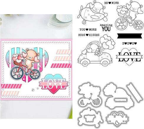 2025BirthdayDay Stamps and Die Cuts for Card Making,Clear Stamps Metal Cutting Dies for Various Festivals Greeting Card Albums Decor Embossing Paper,Cutting Dies and Stamp Set (Cake Celebrations Set) in Kuwait