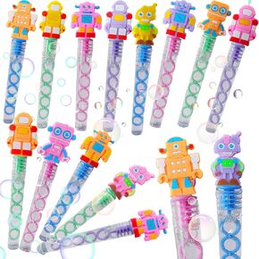 24 PCS MINI Bubble Robot Wands حفل عيد ميلاد الحفلات ، وطلاب الدرس الصيفي طلاب كرنفال جوائز