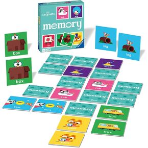 Ravensburger Lingokids Memory للأطفال الذين تتراوح أعمارهم بين 3 سنوات وما فوق - لعبة مطابقة للصور ممتعة وسريعة