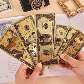 6 PCS Dollar Bill Pormarks ، Good Cool Rabinproof Fookmark ، علامات الكتب الفاخرة لمحبي الكتب الذين يقرؤون النساء بالأطفال ، هدايا أعياد الميلاد للقراء ، وملحقات القراءة ، وأحجام كبيرة وصغيرة للكتب