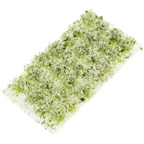 Milisten 1 Box Static Tufts Cluster مجموعات نباتات مصغرة نموذج لخلايا العشب الثابتة لنموذج القطار للسكك الحديدية مشهد DIY Miniature ، أبيض