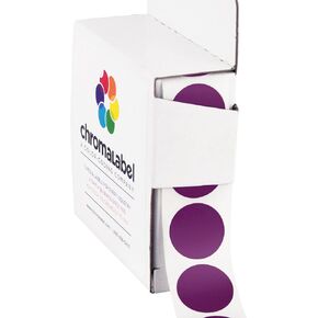 ChromaLabel Stickers, 1000 Red 3/4-inch Round Labels with Dispenser Box, Permanent Adhesive Dot Stickers, Ideal for Office & Home Organization