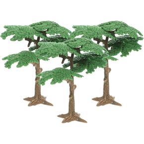 3pcs الأشجار الصغيرة النموذجية المصغرة أشجار الديوراما مزيفة من المشهد الخضراء مشهد المناظر الطبيعية باين للسكك الحديدية المناظر