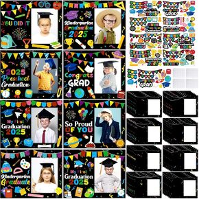 50PCS رياض الأطفال الحرف 2025 صورة إطار الصورة مجموعة كبيرة للهدايا - ما قبل المدرسة تهانينا خريجي إطارات صور ديي.