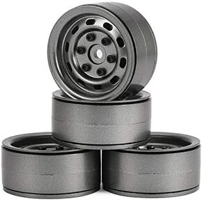 4pcs 1.9 بوصة RC العجلات المعدنية حافة 1/10 RC Rock Carler Car SCX10 D90 CC01 (أبيض)