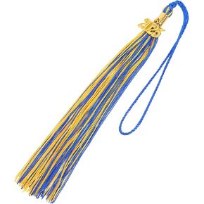 Operitacx Graduation Cap Tassel, Doctoral Hat Accessories with 2025 Gold Charms, Grad Hat Tassels for Graduation Season (4pcs Black)