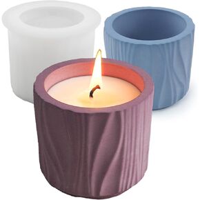 Wehous Resin Jar Mold, Wave Texture Candle Holder Silicone Molds for Epoxy Resin, Unique Storage Container Candle Vessels Jewelry Trinket Holder Plant Pot Concrete Cement Mold DIY Craft Home Decor