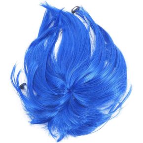 Mipcase Halloween Costumes Blue Wigs Roleplay Costume Pet Wig Dog pet Wig cat Wig Cats Wearing Wigs Cat Hair Costumes Blue Tiara Blue Hair Accessories Cosplay Wig