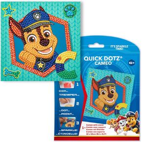 Diamond Dotz Paw Patrol Chase Diamond Painting Kits للبالغين - مجموعات فن الماس أكياس مريحة مريحة مع Gems Dotz Gems