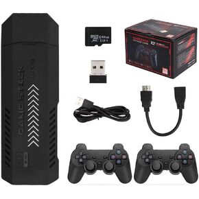Zwxyvut Retro Video Game Console-X2 Plus 4K Game Stick 3D HD Wireless Controller TV 50 Emulator (128G 41000+Games)