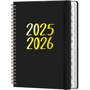 Academic Planner 2025-2026 For Women & Men, Monthly and Weekly Calender Notebook(Jul 2025 - Jun 2026), Hardcover Teacher Schoool Student Planner with Tabs, Ideal for School Office Supplies, A5 (6.3" x 8.5") - PINK