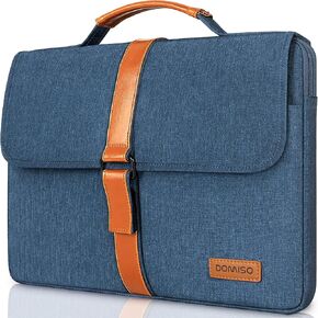 DOMISO Laptop Sleeve Case Handbag Compatible with 17-17.3 inch Dell XPS/HP Pavilion / 17.3" Gaming Pavilion 17 / Ideapad/Acer/HP Omen,Navy-blue