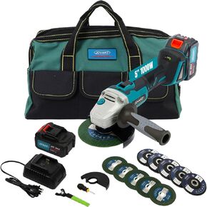 Grinder Tool 5" Cordless Power Grinder Power Angle Grinders with 20V Battery and Charger Brushless Motor for Metal Cutting/Polishing/Sharpening/Removing Rust