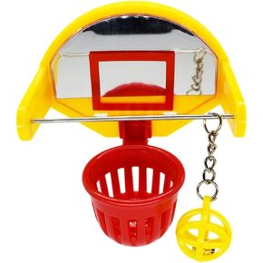 Funny Parrot Birds Basketball Hoop Props Parakeet Chew Toy, 9.3*11