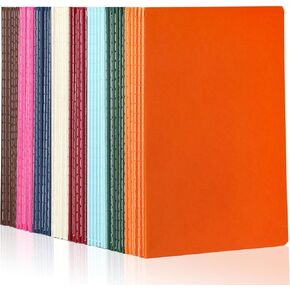 miikoul 24 Pack Colorful A5 Blank Notebook, 8.3x5.5 Inches A5 Small Journals Bulk for Travelers, 60 Pages/30 Sheets College Ruled Subject Notebooks 80 GSM for Students Traveler School Office Supplies