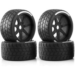 1/7 Scale RC Tires and Plastic Wheels Set, 17mm Hex Wheel Upgrade Parts for 1:7 ARRMA Felony FSR RC Model Car Truck (Green) in Kuwait