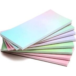 Paper Junkie 8 Pack Pack Bassel Pastel Notes ، لون متدرج لعدم الإلتهاب (5.5 × 2.35 بوصة ، 50 ورقة لكل وسادة)