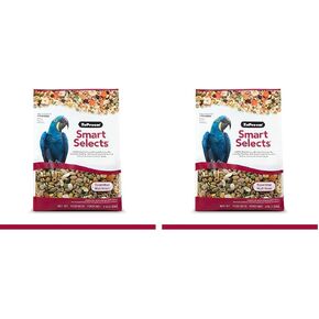 ZuPreem Smart Selects Bird Food for Large Birds, 4 lb - Everyday Feeding for Amazons, Macaws, Cockatoos (Pack of 2)