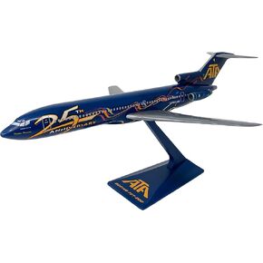 Flight Miniatures ATA 25th Anniversary Boeing 727-200 1:200 Scale - Plastic Snap-Fit Model Airplane - Collectible Replica of ATA Airlines Aircraft Part #ABO-72720H-500