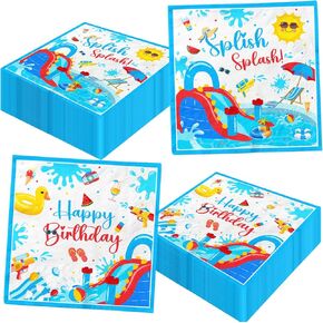زخارف عيد ميلاد Splish Splash مناديل ، زخارف عيد ميلاد الصيف زخارف المياه المناديل المائية القابلة للتخلص من الزخارف الشريحة الشريحة المناديل لزخارف الحفلات المائية.