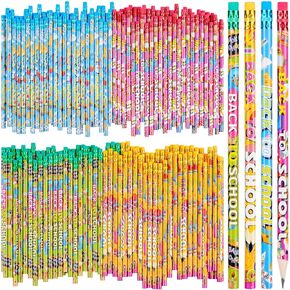 SAIWEILAI ONLINE 100 Pieces Welcome Back To School Pencils Wood Pencils Stationery Bulk Pencils for School Stationery Party Reward Supplies (100)