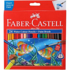 Faber Castell Faber Castell School Series Full Length Water Color Pencils 24 Shades