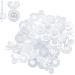 Clear Silicone Earring Backs 30pcs Heart Shape Earring Backs Rubber Soft Clear Earring Backs for Studs Earring Backs Replacements for Big Studs