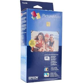 Epson Picturemate Print Pack Cant Cartridge ، 100 ورقة صور لامعة T5570