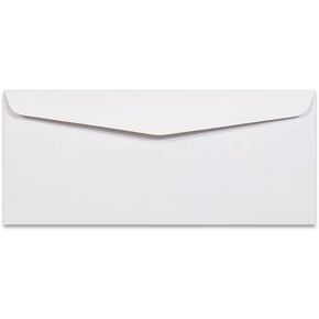 100 Cashier Depot #10 Business Envelope, 4 1/8 X 9 1/2, Gum Flap, 24lb. White Paper, (NO WINDOW) (100 Envelopes)