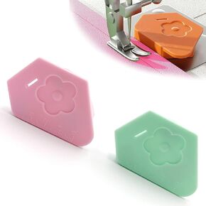 Magnetic Seam Guide,Magnetic Seam Guide for Sewing Machine,Sewing Machine Accessories,Multifucntional Seam Guide Hemmer with Scale,Sewing Accessories Supplies (Ping-Green)