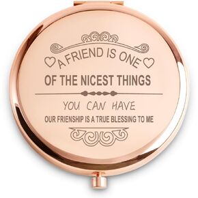 COYOAL Christmas Stocking Stuffers Gifts, Friendship Gifts for Women, Personalized Inspirational Compact Mirror, Birthday Gifts for Friends Female, Best Friend, Her Bestie Coworker
