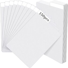 150pcs فواصل الكتب الهزلية مع علامات تبويب ، 11.22 × 7.24 بوصة ، فواصل بلاستيكية ، مقسم للكتاب المكتبة ، فاصل البطاقة السوداء لصناديق تخزين الكتب الهزلية (Black-150pcs)