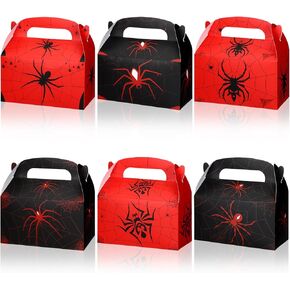 Kosiz 30 PCS Spider Birthday Party Supplies Spider Party Boxes صناديق الهدايا الجملون بطل Game Game Temple Favors Goodie تعبئة حقائب هدايا عيد الميلاد (العنكبوت)