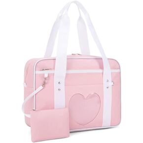 Heart Shape Window Japanese Handbag Versatile as a Laptop Bag Shoulder Bag