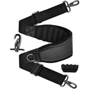ZINZ Shoulder Strap 69" with Padded, Universal Bag Strap with Dual Buckles and Metal Swivel Hooks for Laptop Bag, Camera Bag