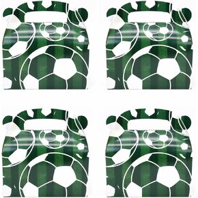 Oletx 24 pack Baseball Party Fafort Treat Boxes Pack ، صناديق Goodie ، صناديق هدايا من الورق المقابل مع مقابض. مثالي لمستلزمات زخرفة الحفلات ذات الطابع الرياضي للبيسبول