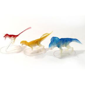 Beasts of the Mesozoic: Glow-in-The-Dark Dinosaur 3-Pack - 4" Velociraptor, Protoceratops & Psittacosaurus - 1/18th Scale Action Figures, Collectible