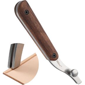 Hisew Leather Edge Creaser - المسافة القابلة للتعديل ، الفولاذ المقاوم للصدأ ، مقبض الجوز الأسود ، عرض خط 1.5 مم ، أدوات لصياغة الجلود والعمل (أسلوب مقبض جديد)