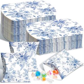 Moinchore 100 PCS صناديق وسادة زهرية زرقاء زرقاء كرافت.
